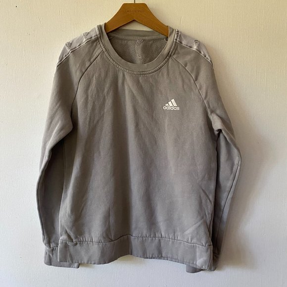 adidas Tops - Adidas Sweatshirt Womens Medium Gray Boxy Crew Neck Athleisure Activewear